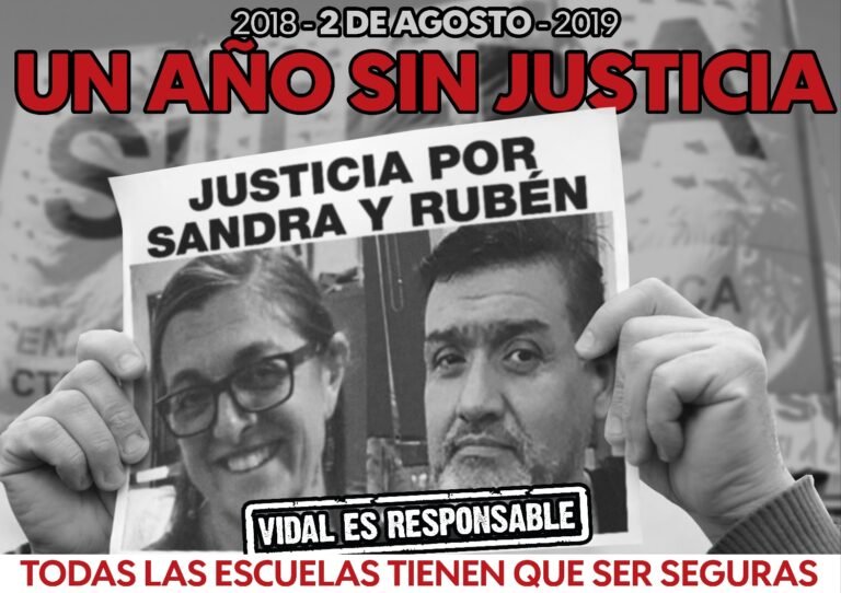 CONDENARON A CUATRO PERSONAS POR SANDRA Y RUBÉN