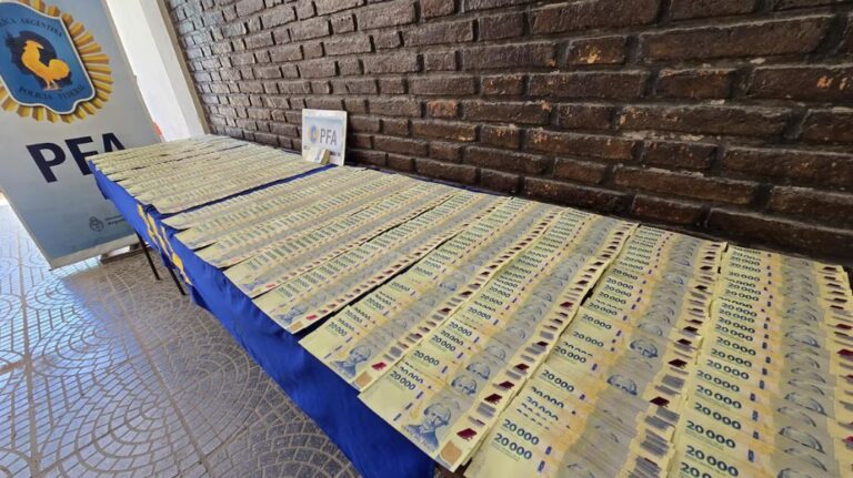 DETIENEN A UN HOMBRE CON CASI 20 MILLONES DE PESOS EN BILLETES FALSOS EN UNA ESTACIÓN DE SERVICIO